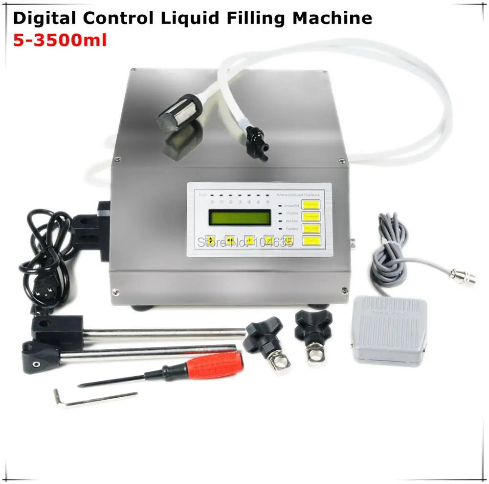 Small Electric Honey Filling Machine Digital Control Pump Drink Water Juice Liquid Bottle Filler Filling Machine 5-3500ml