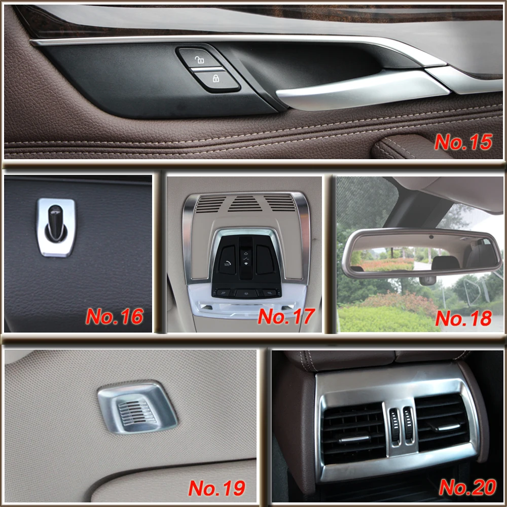 BROSHOO автомобильный 3D стикер для интерьера мультимедиа Кнопка рамка наклейка BMW X5