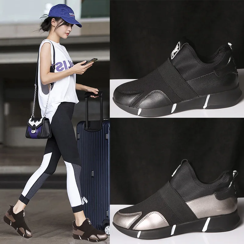 2019 Роскошные Брендовые женские туфли Весна/осень модные Сникерсы на платформе с