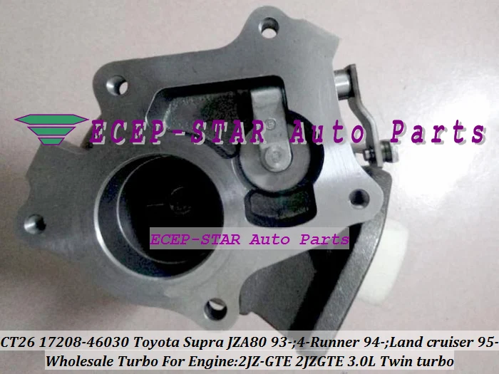 Бесплатная доставка 1 шт. Турбокомпрессор Twin Turbo CT20A 17201 46030 17208 46021 Для TOYOTA Supra 2JZ GTE