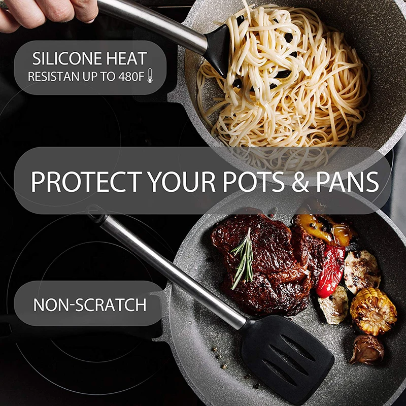 UPORS 6 шт. набор кухонной посуды антипригарный силиконовый и нержавеющий кухонных