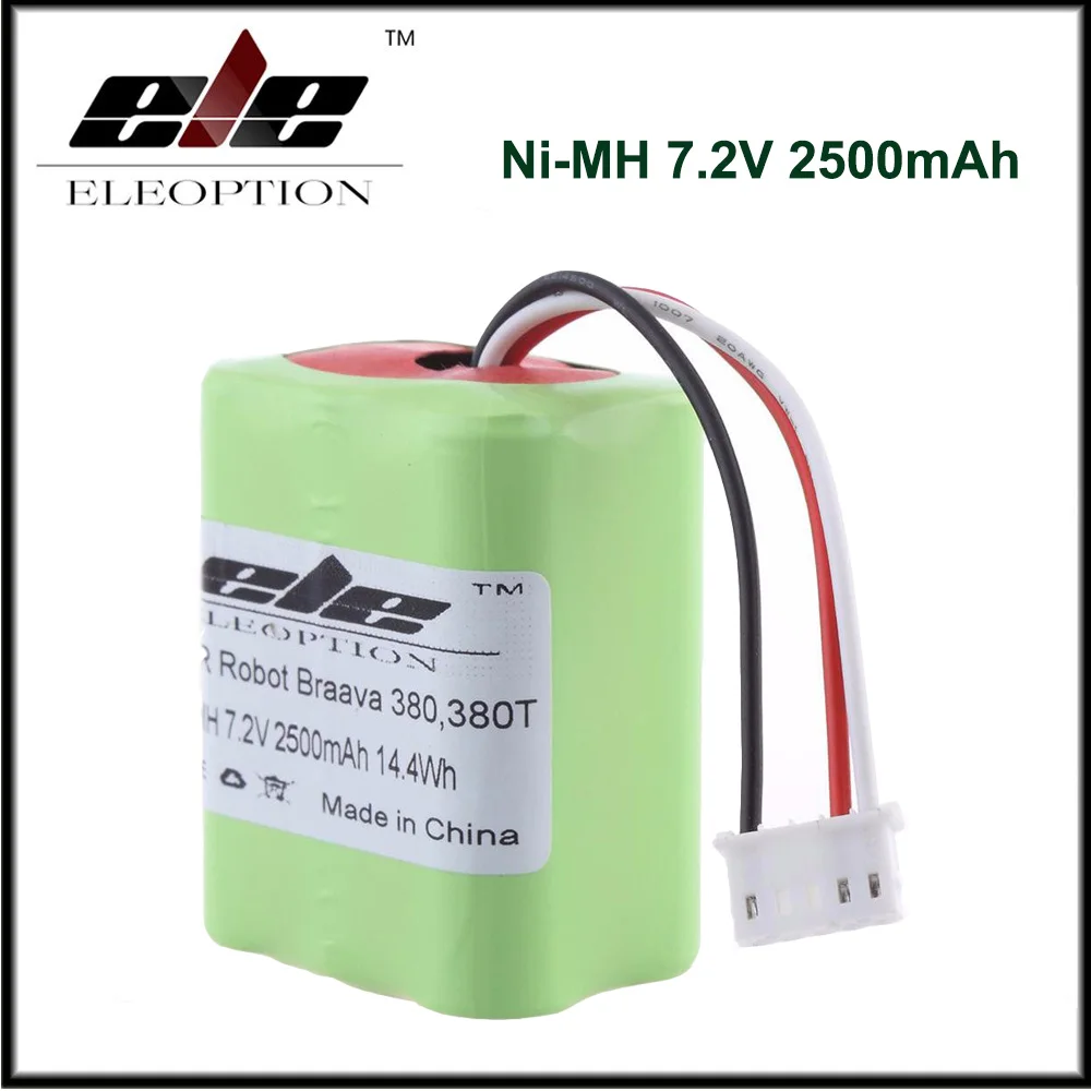 Аккумуляторная батарея Eleoption 2.5Ah 2500 мАч Ni MH 7 2 В для iRobot Roomba Braava 380 380T