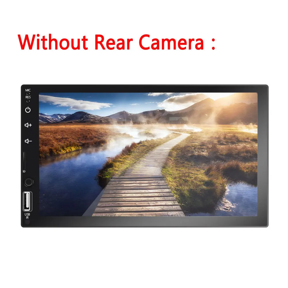 Without Rear Camera AMPrime 2 Din автомагнитола стерео 7 ''TFT HD сенсорный экран D-Play универсальный автомобильный мультимедийный плеер Bluetooth радио приемник Авторадио - Цвет: Without Rear Camera