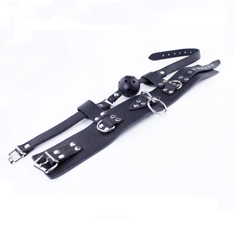 Женский кожаный ошейник SODANDY открытые кляп для рта БДСМ секс игрушки пар