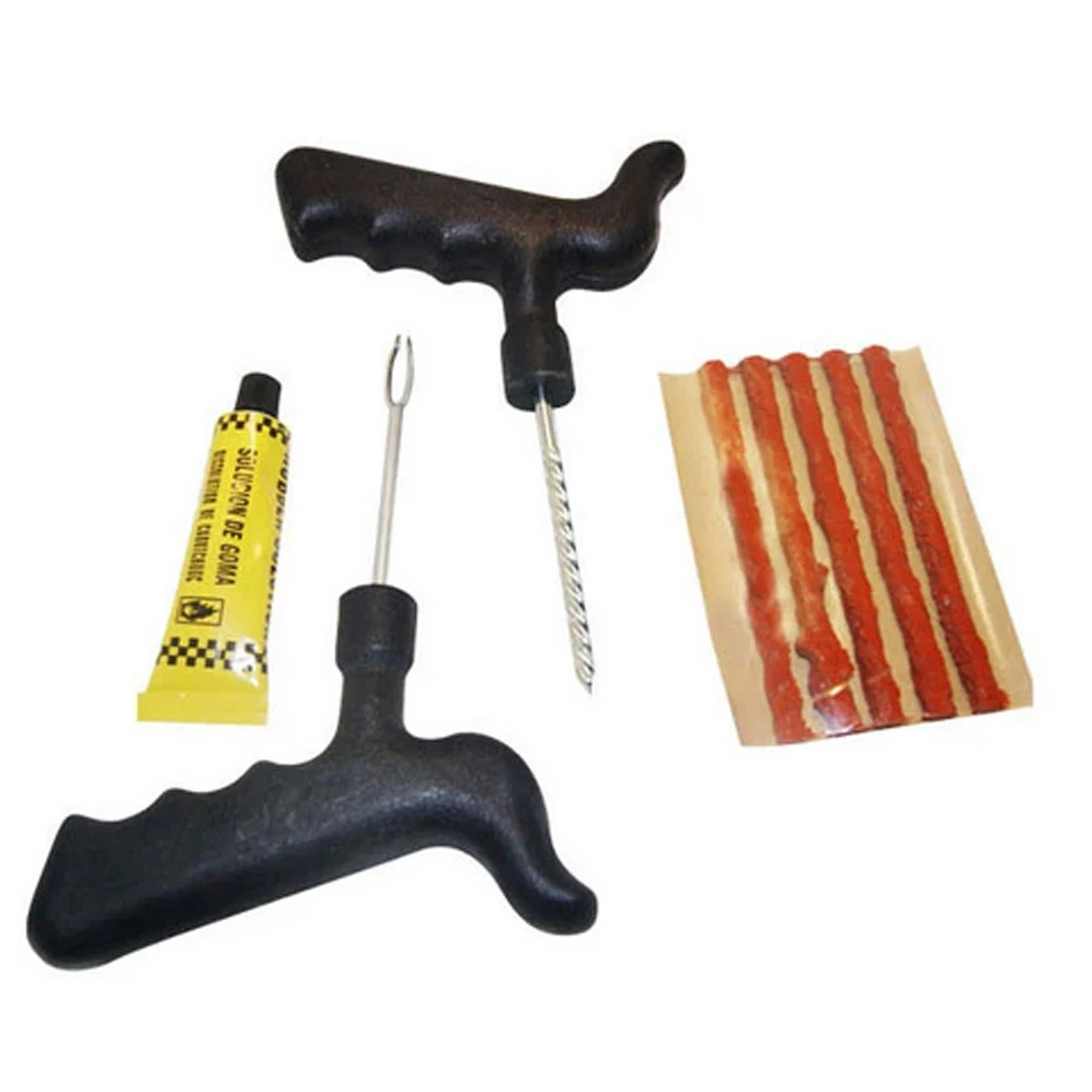 Car Bike Auto Tubeless Tire Repair Kit Tyre Puncture Plug Tool Repairing Tools Set Vacuum Tires Patch | Инструменты