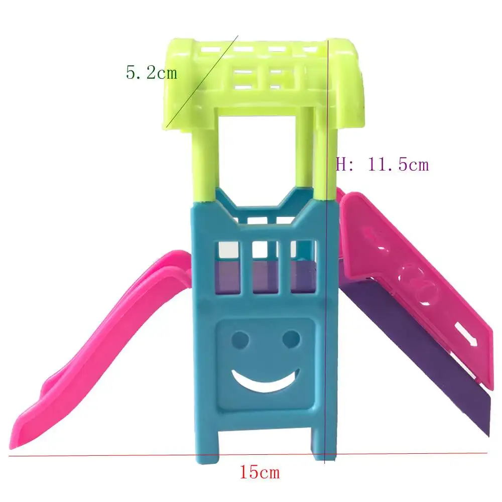 NK 2 шт./компл. аксессуары для кукол парк горка качели развлекательные устройства