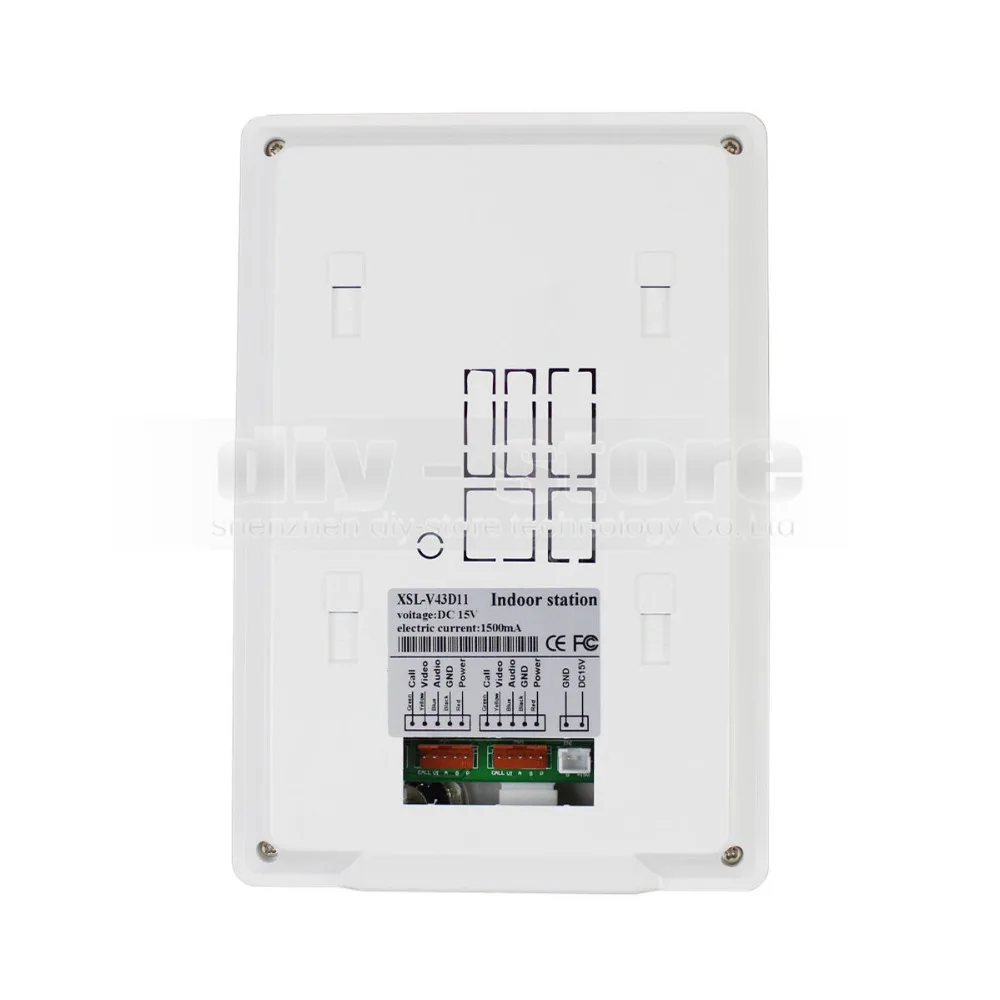 DIYSECUR DIY 4.3" 4-Wired Apartment Video Door Phone Audio Visual Intercom Entry System IR Camera for 8 Families | Безопасность и