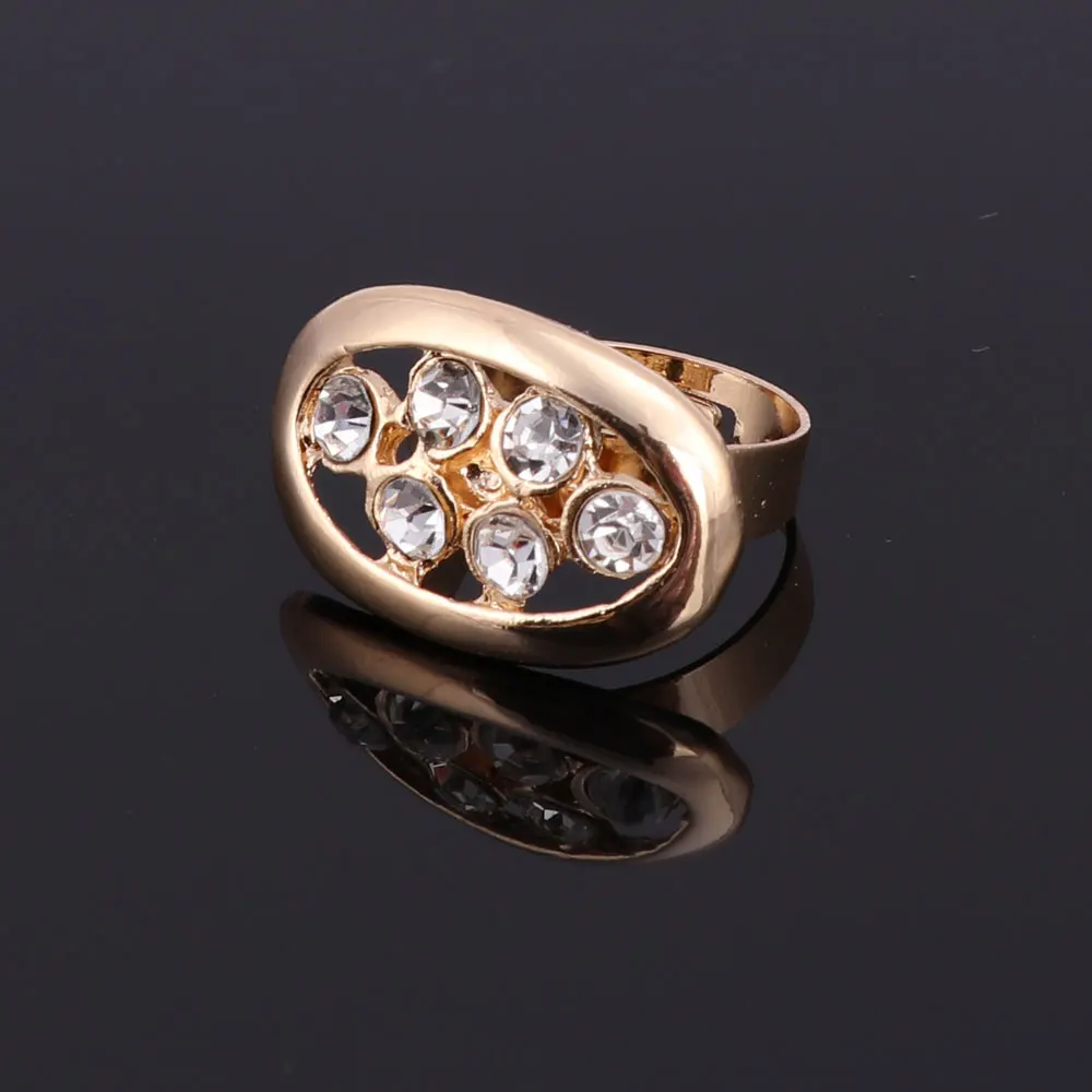 Модные Ювелирные наборы Кристалл ожерелье серьги браслет кольцо Набор для