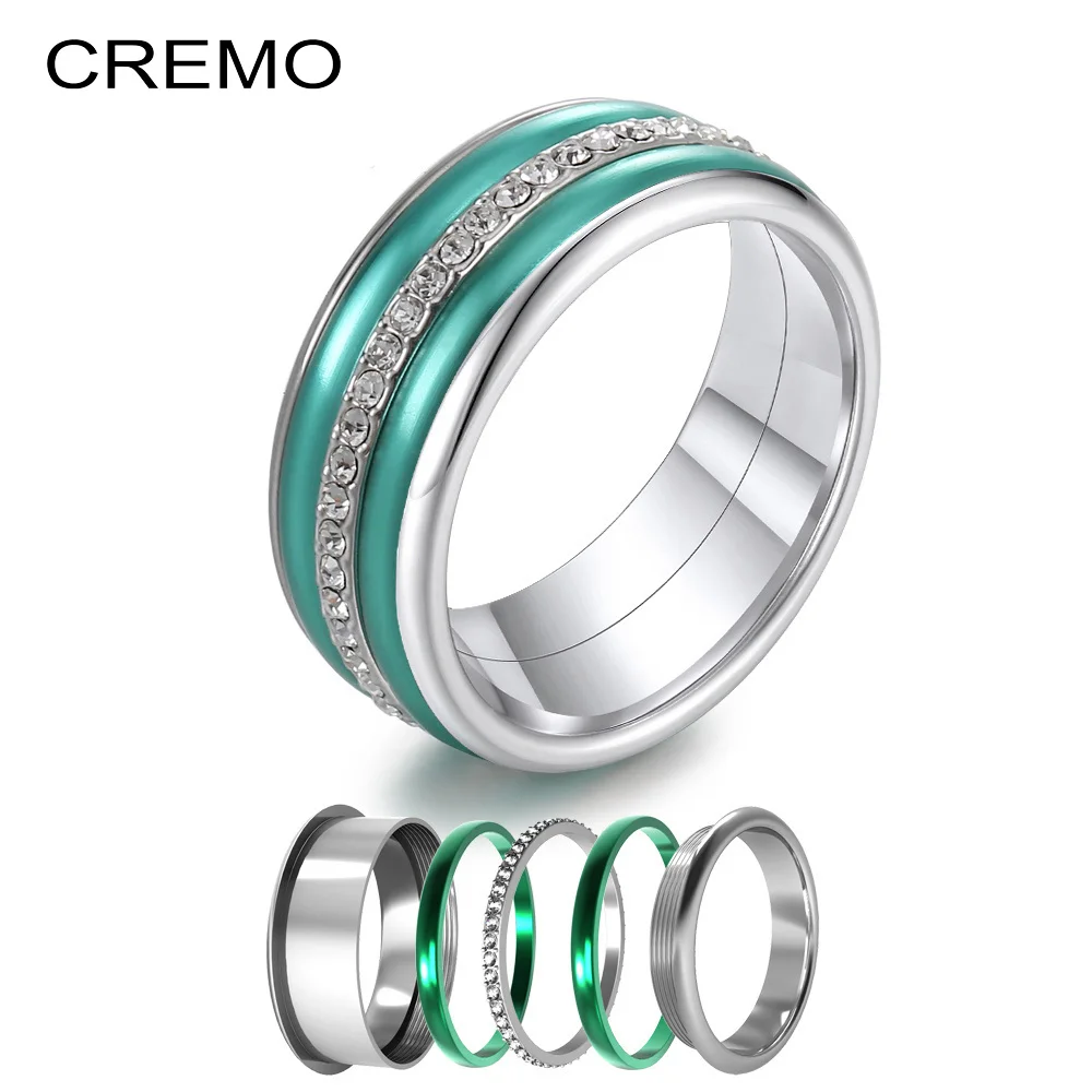 Cremo эффектные Сменные Заполненные Кольца Аксессуары Кольцо из нержавеющей стали