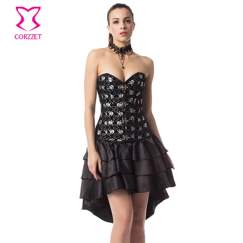 Женский корсет в стиле стимпанк с рисунком черепа|corset jeans|clothing rugbyclothing stock |