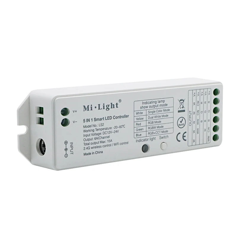 SZYOUMY Mi Light LS2 5в1 RF 2 4G RGBW RGB + CCT RGBWW LED контроллер Диммер WiFI WLAN приложение 10