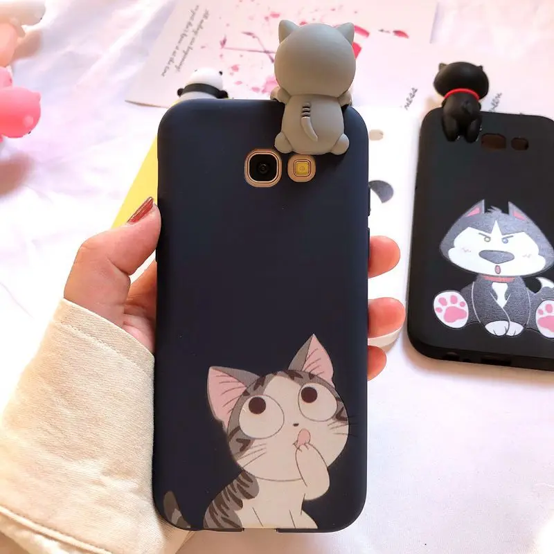 1 A30 A50 M10 M20 3D чехол для Etui samsung Galaxy A6 A7 A8 A9 чехол Kawaii Медведь Единорог чехол для samsung A3 A5 A7 случаев - Цвет: 1