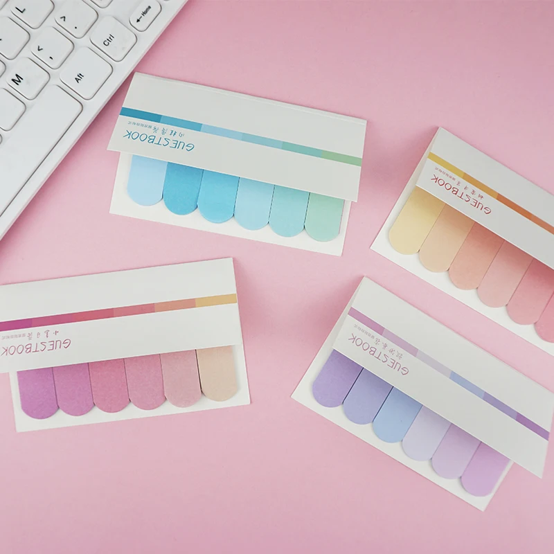 

Cute Gradient Colored Index Memo Pad Planner Sticky Notes Paper Sticker Post It Kawaii Stationery School Supplies Papeleria