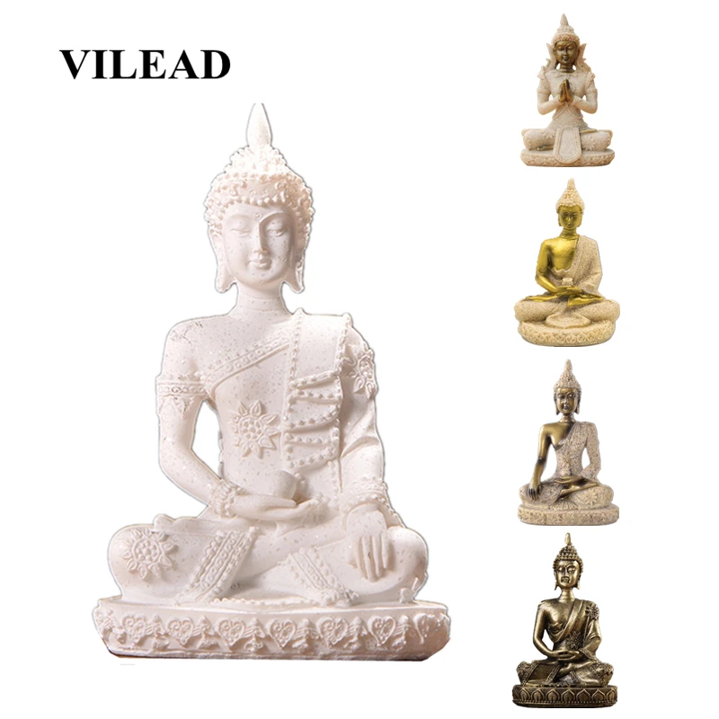 VILEAD 16 стиль природный песчаник статуя Будды Таиланд индийский Статуэтка фэншуй скульптура рождественские украшения для дома магазины