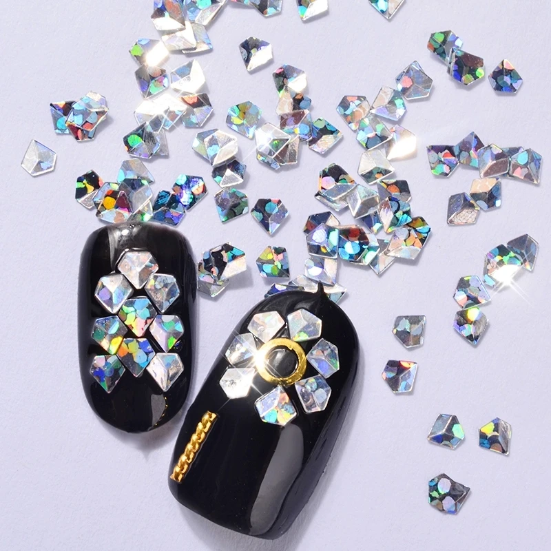 1 комплект 6 коробок блестящий Хамелеон блестки для ногтей 3D треугольный