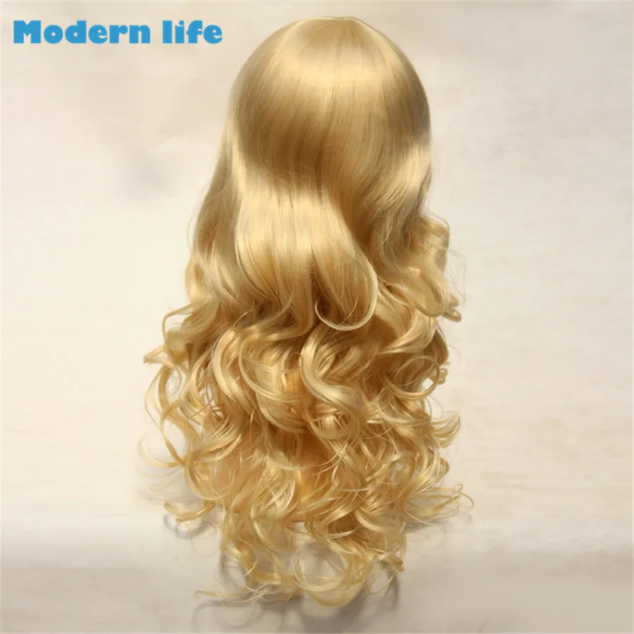 60 см смотрит естественным длинные волнистые блондинка синтетический парик