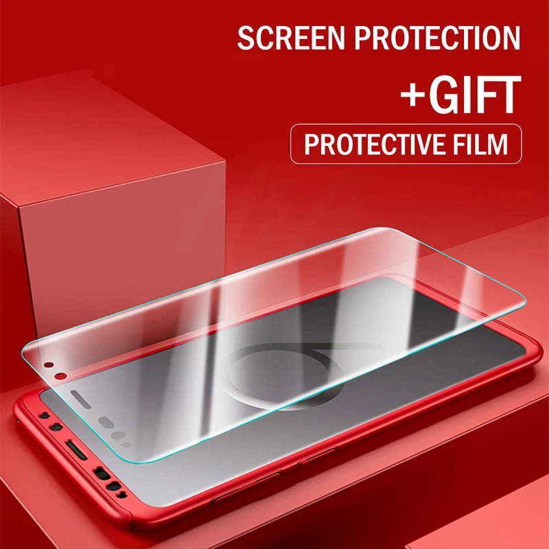 Shockproof 360 Full Protective For Samsung Galaxy Note 8 9 Cover Slim Matte Hard PC Case + Free Soft PET Flim Screen Protector |