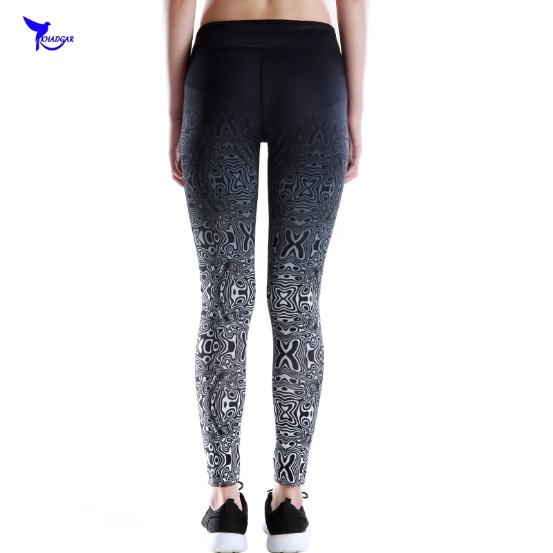 Женские Леггинсы для йоги с градиентным принтом штаны бега тренировок