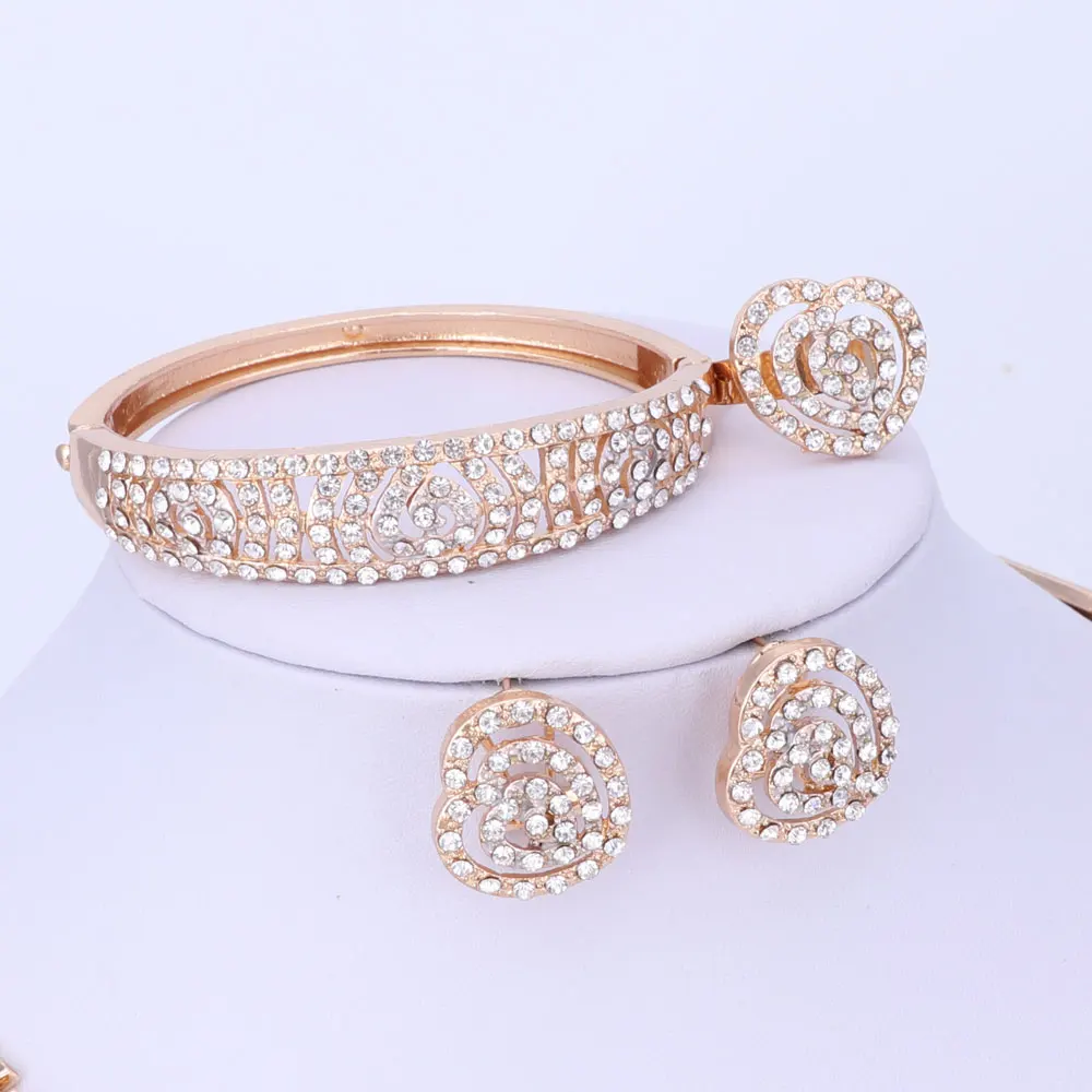 Женский комплект ювелирных изделий из африканских бусин ожерелье с кристаллами