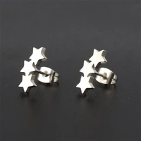 shi59 316 l stainless steel brief stars stud earrings vacuum plating no easy fade anti allergy