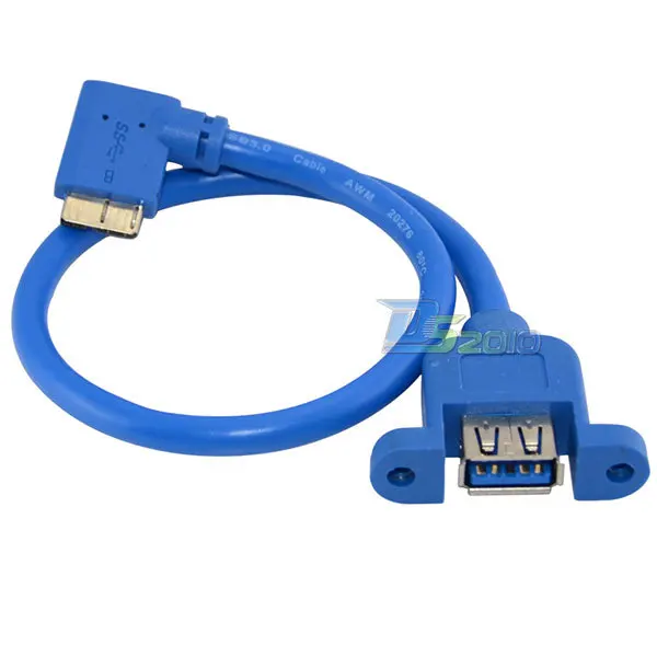 Высокое качество 30 см 11 &quotПанель Крепление Женский USB 3 0 влево угловой микро B