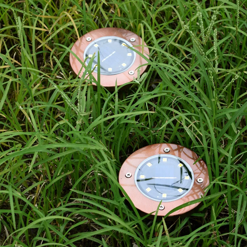 

Solar Powered Ground Light Waterproof Garden Pathway Deck Lights With 8/4 LEDs Solar Lamp for Home Yard Driveway Lawn Road Light