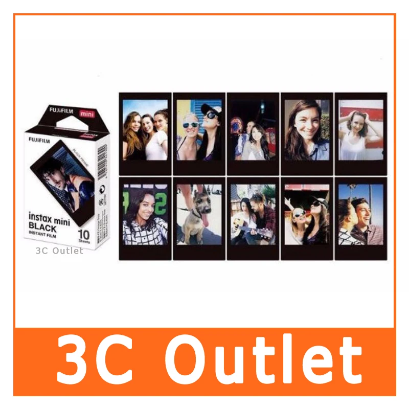 Подлинная Fujifilm Instax Mini 8 пленка монохромная моно + черная небесно голубая 30 шт. для
