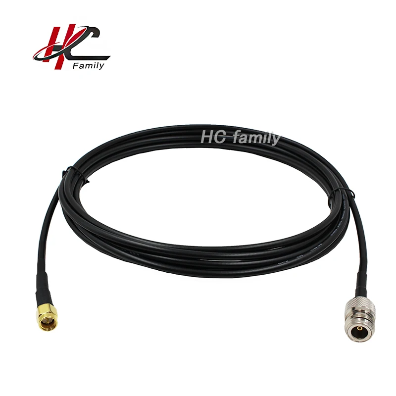 

new SMA Male to N Female Bulkhead Coaxial extension Cable RG58 Coax 3m 118"