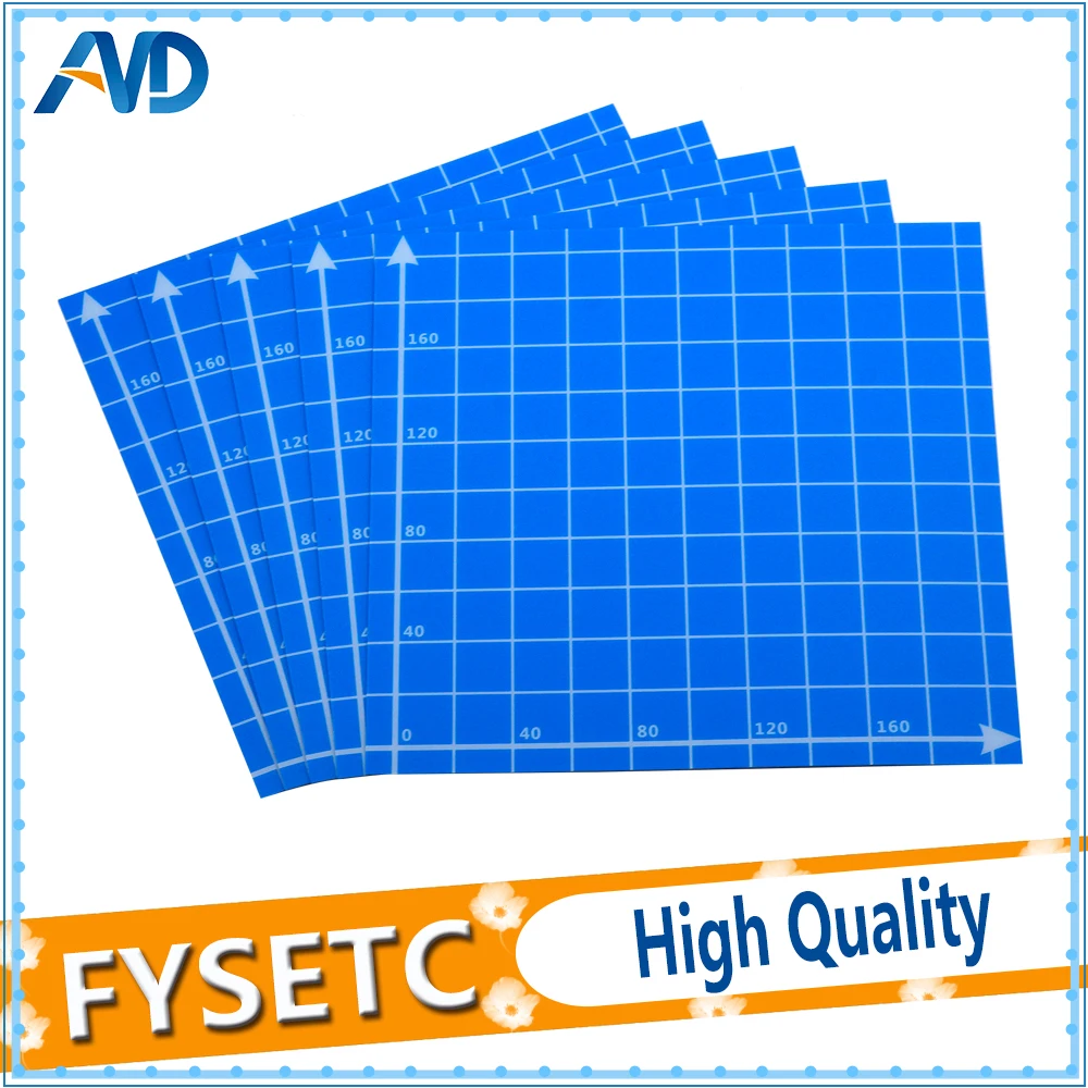 

4pcs 220x220mm Build Sheets Blue Frosted Heated Bed Printing Form Grid Build Plate Tape Platform Sticker for Anet A6 A8 Ender 5