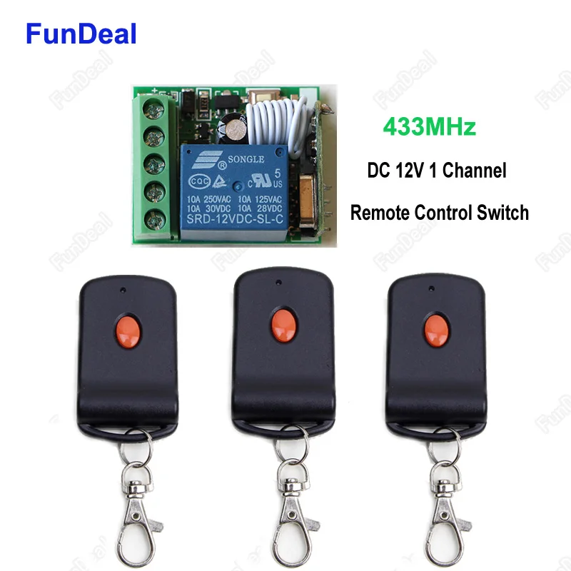 433 МГц замок двери блокировка автомобиля бесключевая система входа DC12V 1Ch RF
