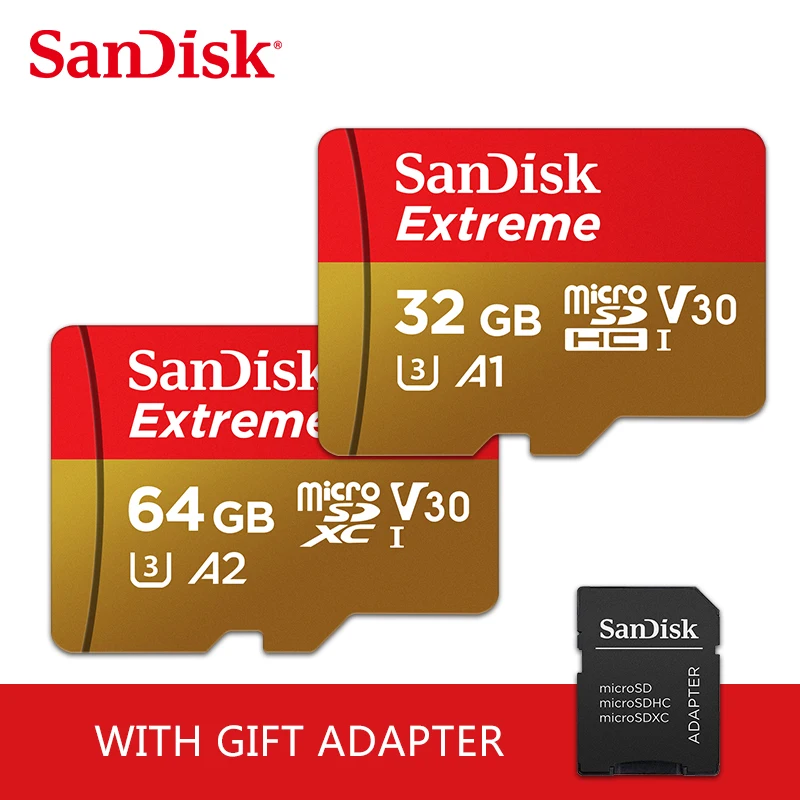 Карта памяти SanDisk micro sd mini карта высокая скорость U3 A1 32 ГБ cartao de memoria 64 Гб A2 microsd tf