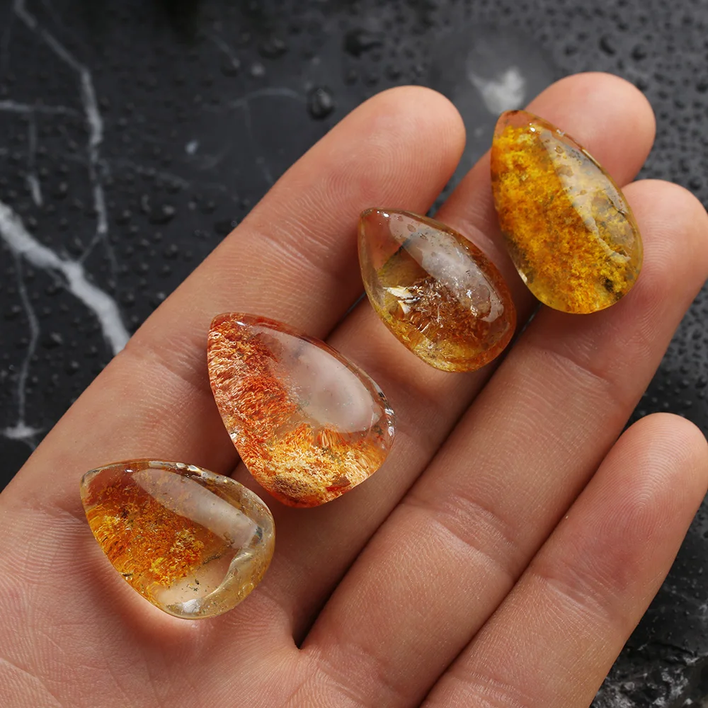 1 шт. поделки своими руками с натуральным желтым Ghost Phantom Quartz из кристалов лечебным