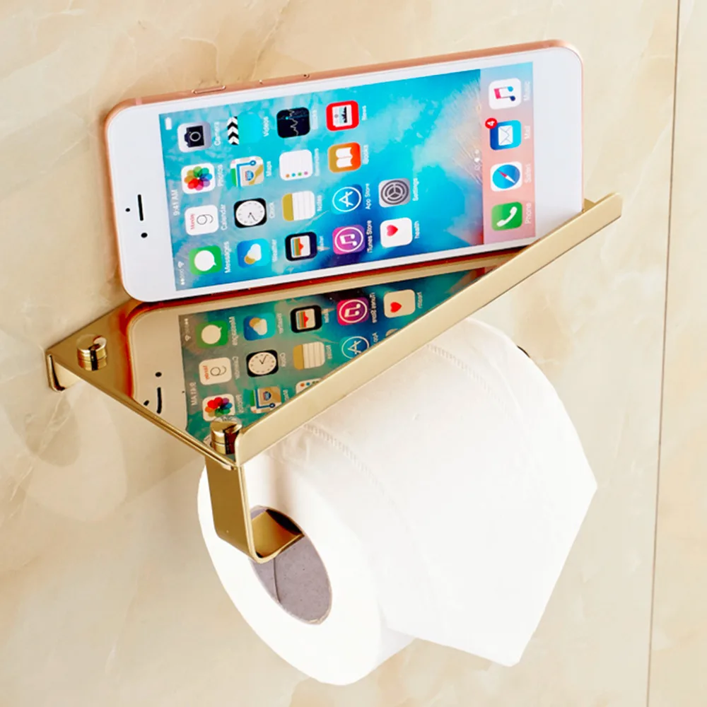 Серебряный/золотой держатель для сотового телефона из нержавеющей стали ролик