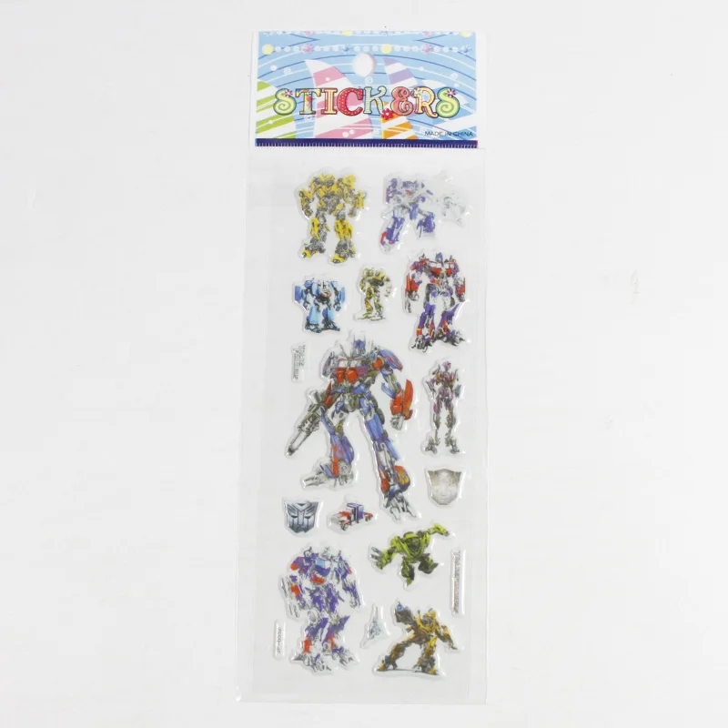 6pcs Transformers Toys Stickers Car Movie Bumblebee Optimus Prime Shatter Grimlock PVC Waterproof Sticker for Children Room - купить по