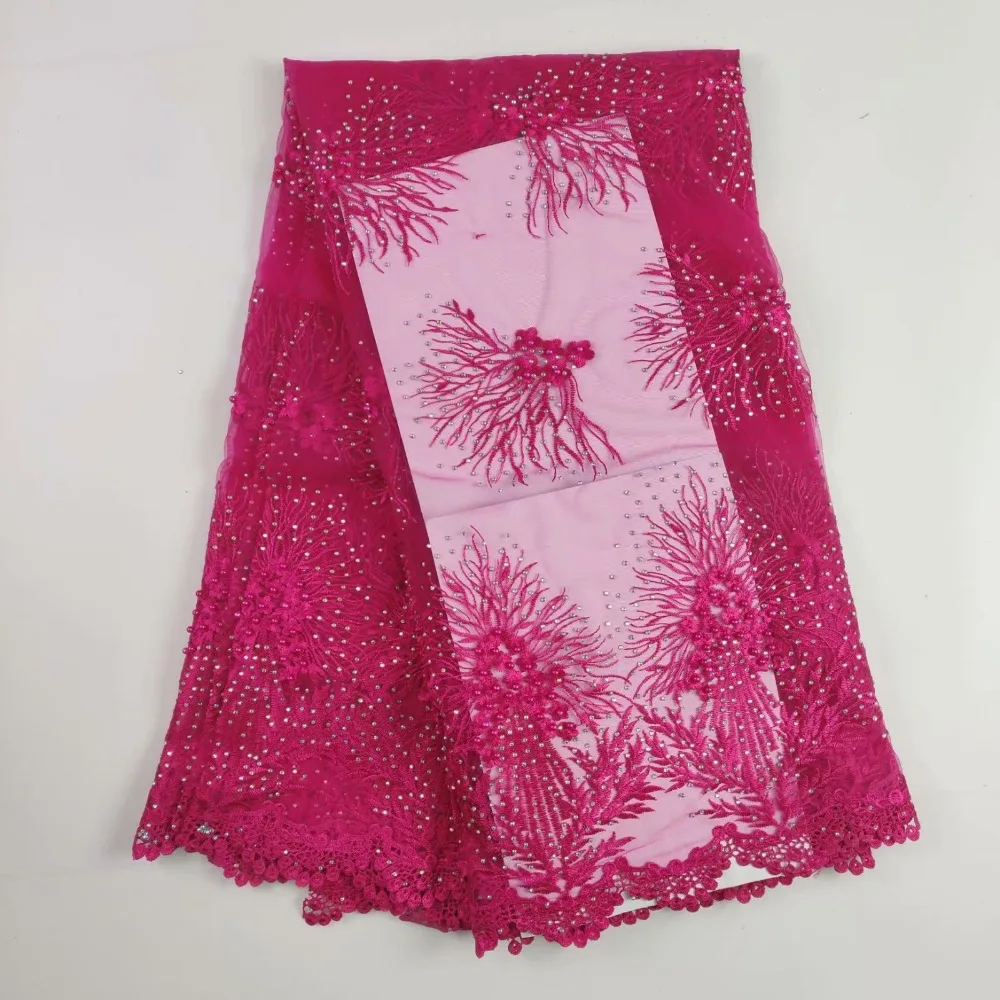 Бесплатная доставка 5 ярдов/комплект Французский Чистая кружево с полным стразы