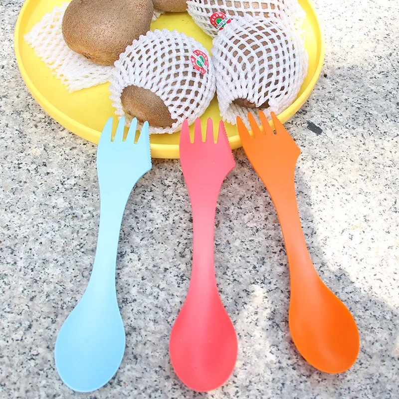 Портативный многофункциональный набор посуды Spork 6 шт./компл. 3 в 1 нож вилка ложка