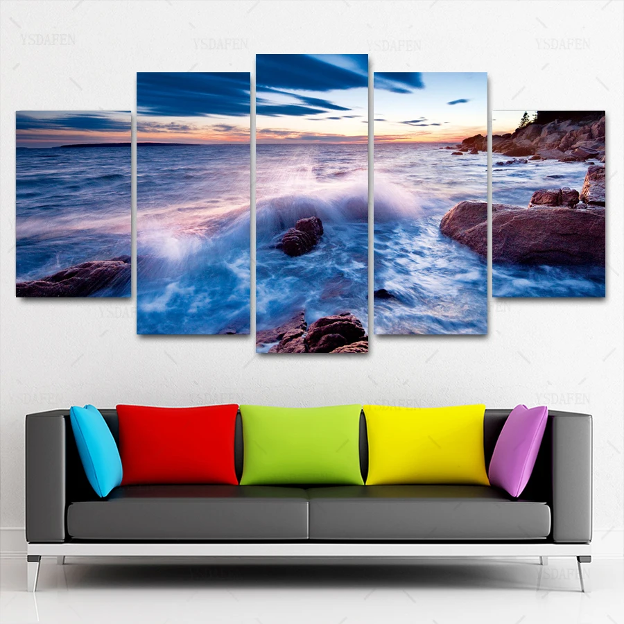 

HD print olieverf Film modulaire foto Scenery poster kind room decor woondecoratie 5 stks canvas art z369