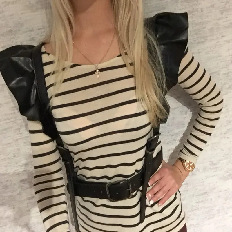 Модный кожаный ремень ручной работы в стиле панк готический бондажный Бондаж