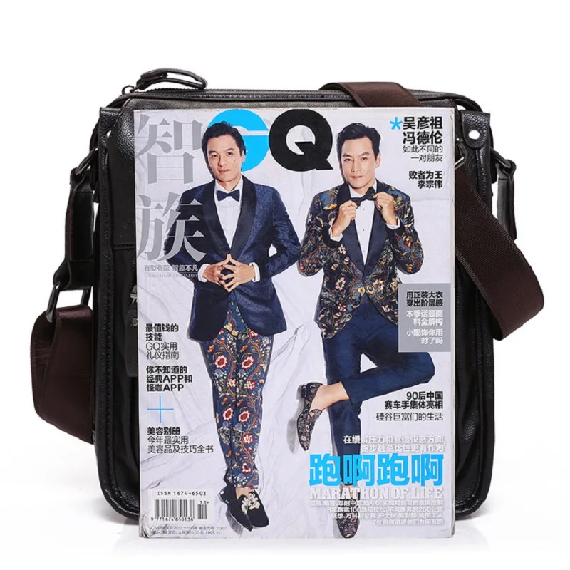 Повседневная Деловая кожаная сумка-мессенджер для мужчин Лидер продаж мужская