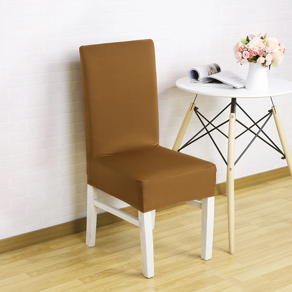 2pcs Removable Spandex Stretch Elastic Chair Hood Seat Covers Dining Room Wedding Banquet Decor Washable Slipcover | Дом и сад