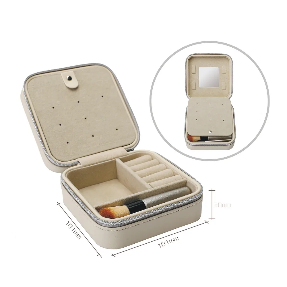 Дорожная портативная шкатулка для ювелирных изделий Vanderlife с зеркалом органайзер