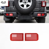 2pcslot aluminum alloy rear bumper decoration cover for 2018 jeep wrangler jl car accessories