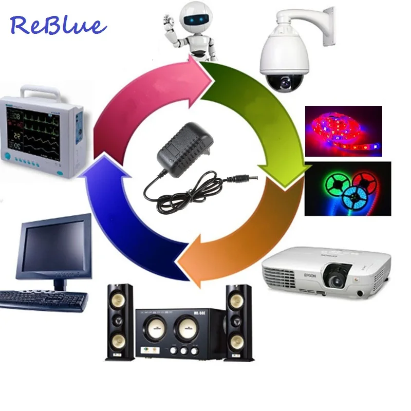 ReBlue адаптер переменного тока выход 12В 2А 12в источник питания светодиодный