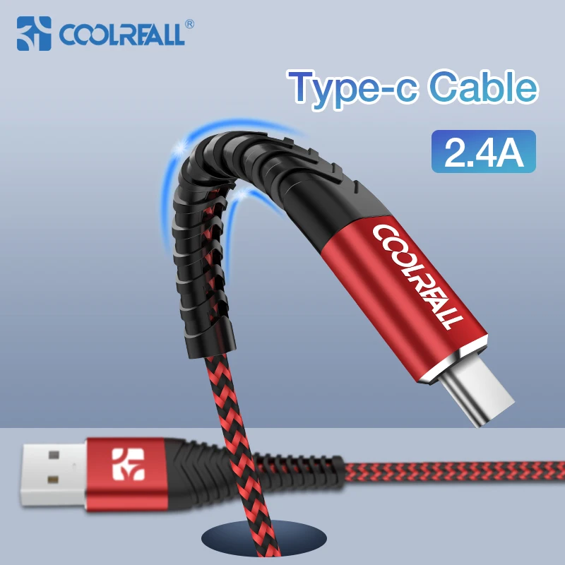 Coolreall 2.4A кабель для быстрой зарядки type C синхронизации данных usb samsung huawei