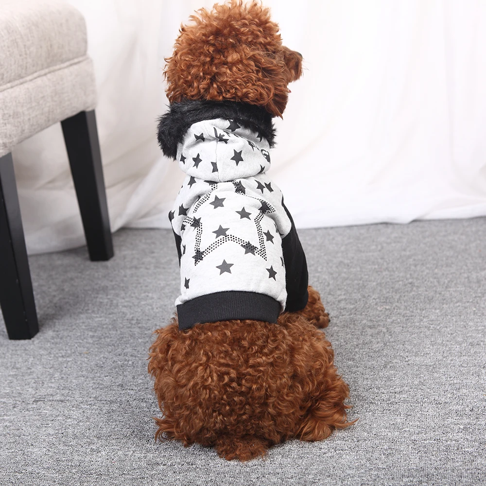 

Promotional Star Warm Cowboy Dog Winter Coat Jumpsuit Four Leg Russia Pet Teddy Clothes
