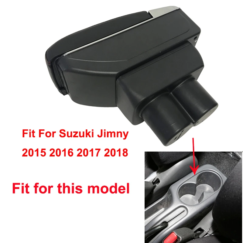 Автомобильный подлокотник коробка для Suzuki JIMNY- usb зарядка светодиодный светильник подлокотник вращающийся центр консоль коробка для хранения автомобиля стиль