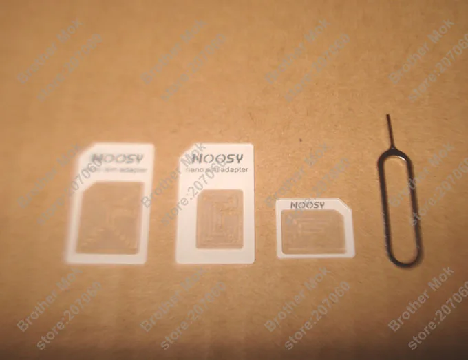 4 в 1 Nano Sim карты адаптер Noosy микро сим с извлечения контактов ключ для iPhone 5 5S 5C 6