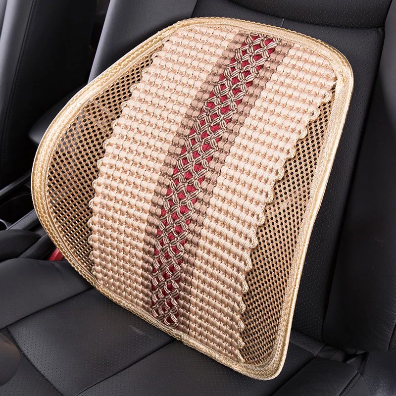 

Car Seat Waist Cushion Office Chair Massage Back Lumbar Support Mesh Cushion Pad Black Mesh Back Lumbar Cushion for Car Driver
