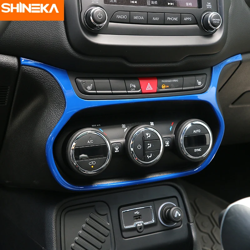 Наклейки SHINEKA ABS для салона автомобиля приборной панели кнопки кондиционера
