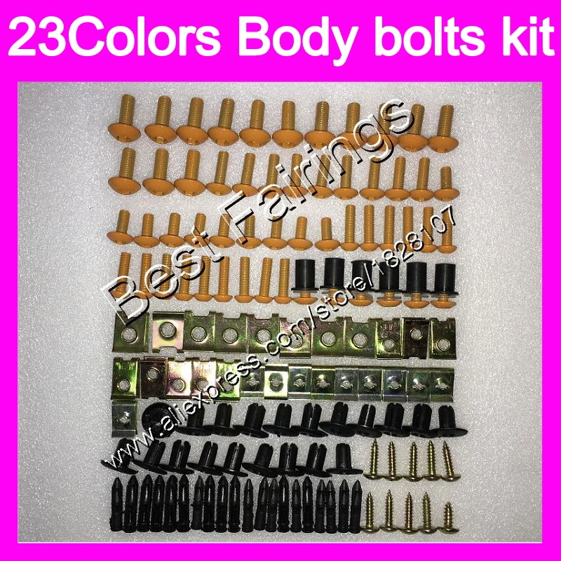 

Fairing bolts full screw kit For KAWASAKI Bodys ZZR400 1993 1994 1995 1996 ZZR600 1997 1998 1999 2000 Complete Body screws Nuts
